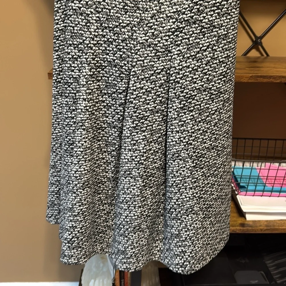 Michael Kors Black and White Patterned Dress 4